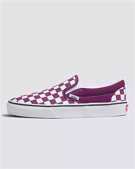 Vans Purple Checkered Slip On Tranetbiologiaufrjbr