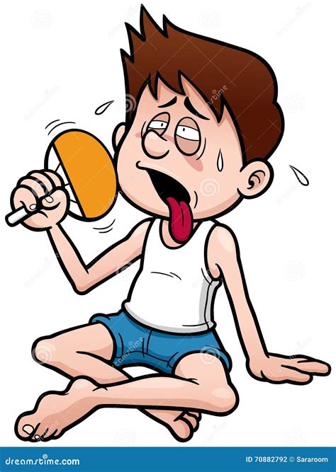 Hot Weather Stock Vector Illustration Of Cartoon Clip 70882792