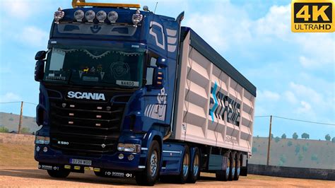 G29 ETS2 4K 60FPS SCANIA R580 V8 OPEN PIPE ProMods 2 50