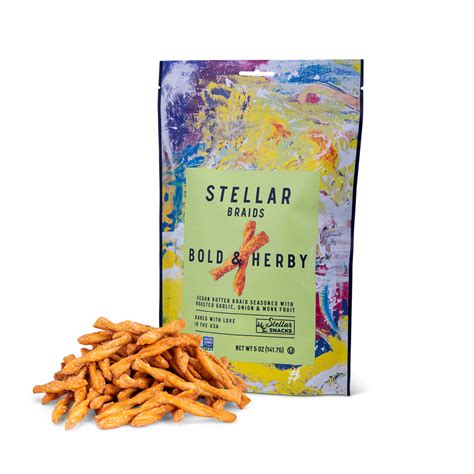 Stellar Pretzel Braids Bold And Herby 5oz Stellar Snacks