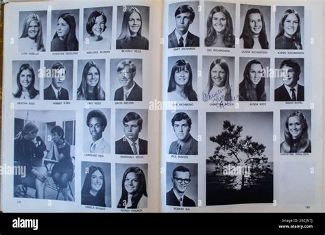 Vintage 1971 high school yearbook, USA Stock Photo - Alamy