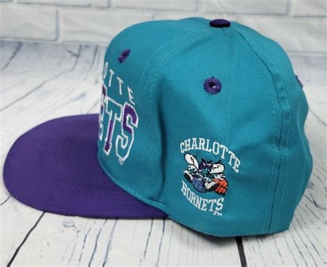 Vintage Charlotte Hornets Snapback Hat Cap Gem