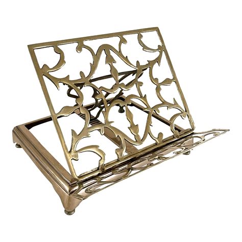 Vintage Brass Book Stand Easel Chairish
