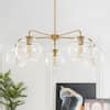 Rrtyo Erik Light Gold Unique Modern Glass Bubble Chandelier With