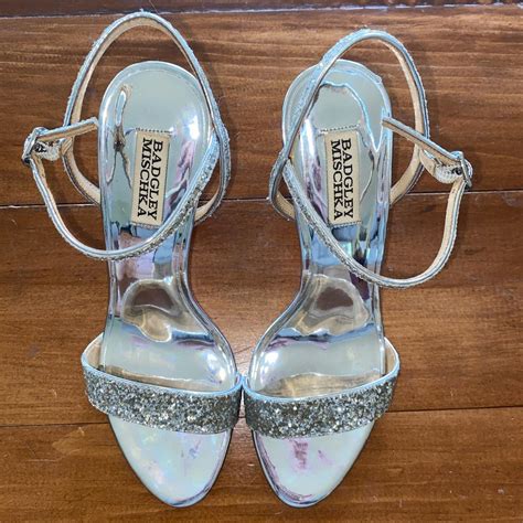 BADGLEY MISCHKA sparkly silver heels 💫 Size 8... - Depop