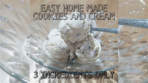 How To Make Ice Cream At Home Cookies And Cream Easy Recipe 3 Ingredients Youtube