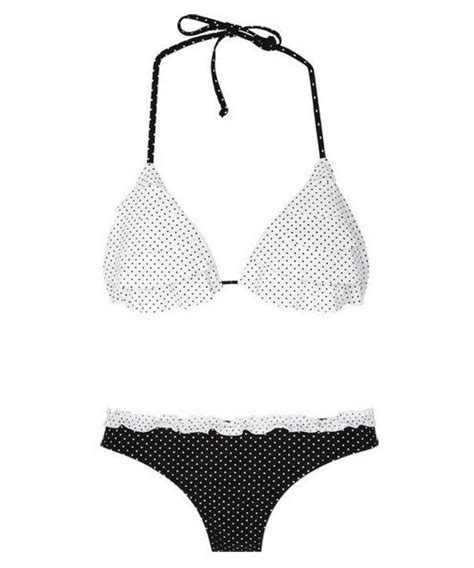 Black White Polka Dot Ruffle Bikini Ruffle Bikinis Polka Dot Bikini