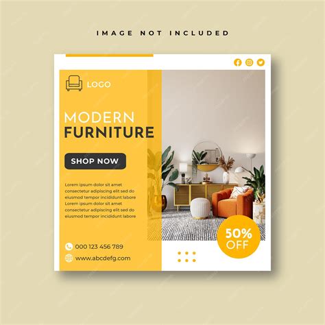 Premium Psd Furniture Sale Social Media And Instagram Post Template