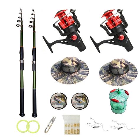 Set Lansete Telescopice M Carbon Mulinete Warrior Rulmenti