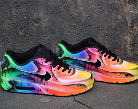 Custom Nike Air Max 90 Funky Galaxy Colours Graffiti Airbrush Sneaker