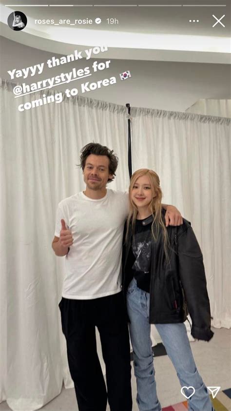 Rosé Meets Harry Styles During His Concert Pressoneph