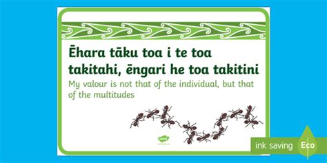 Whakatauki Hara T Ku Toa Display Poster Te Reo Maori English