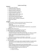 Comprehensive Guide to Catheter Insertion Procedure | Course Hero