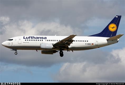 D ABEK Boeing 737 330 Lufthansa Kornel Mierzwinski JetPhotos