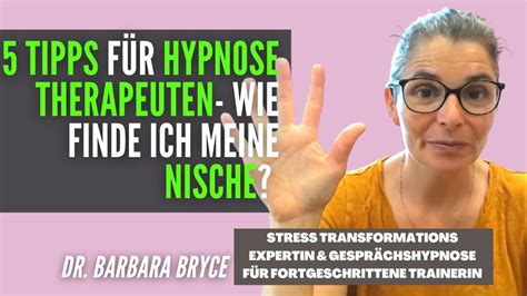 5 Tipps für Hypnose Therapeuten wie finde ich meine Nische YouTube