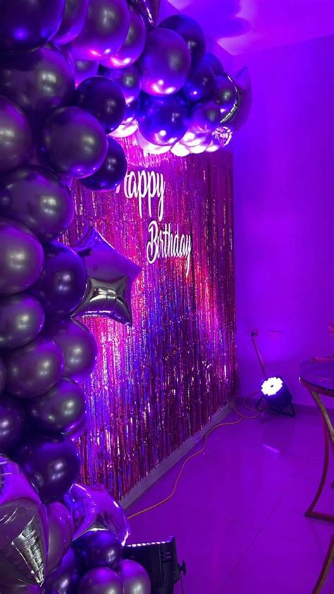 Decoración Euphoria💜 Glow Birthday Party 18th Birthday Party Themes