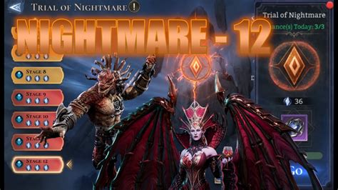 Trial Of Nightmare Stage 12 First Time Clear Placement Watcher Of