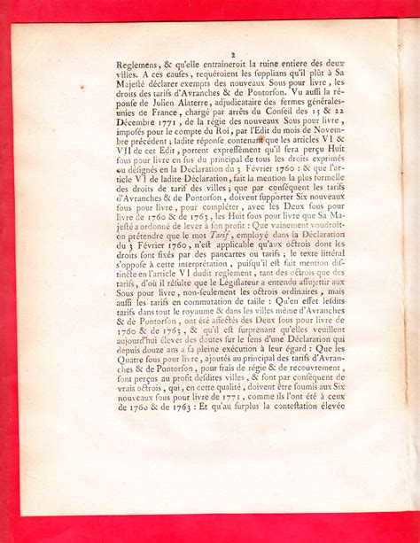 ARREST DU CONSEIL D ÉTAT DU ROI QUI ordonne que les Huit sous pour