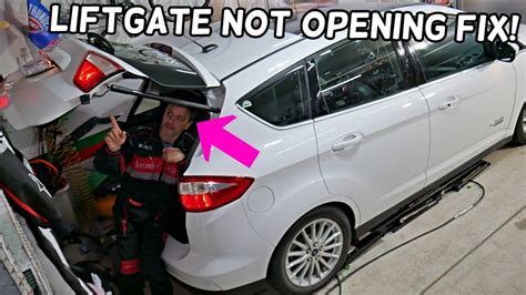 Why Ford C Max Trunk Liftgate Does Not Open All The Way Fix Youtube