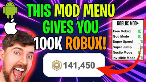 New Roblox Mod Menu For Unlimited Robux On Ios Android 2024🔥mod Apk