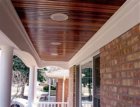 Stained Bead Board Ceiling For Front Or Screen Porch