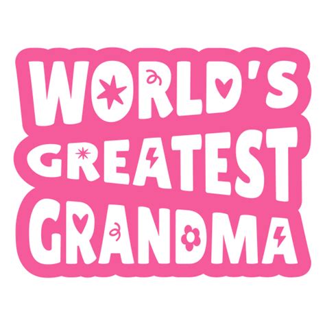 Diseños Png De La Mejor Abuela Del Mundo Para Camisetas And Merch