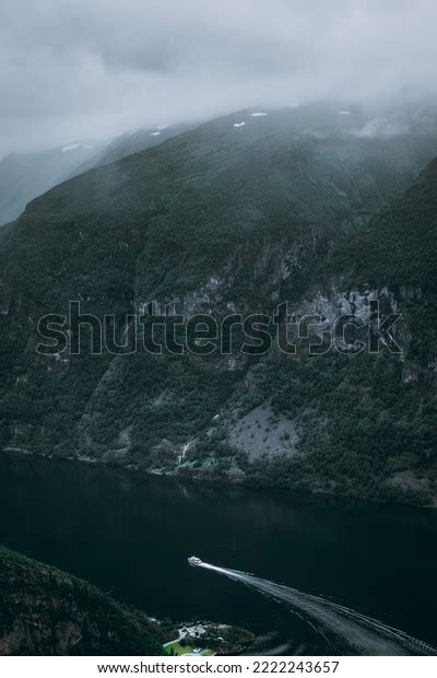 Moody Landscape Fjord Aurland Norway Stock Photo 2222243657 Shutterstock