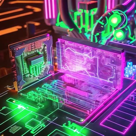 Premium Ai Image A Futuristic Computer Circuit Board With Neon Light