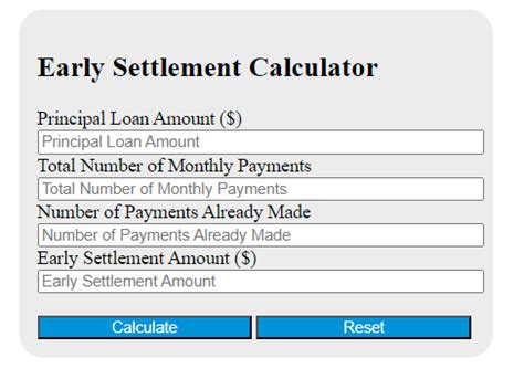 How To Use A Loan Settlement Calculator Settle Loan