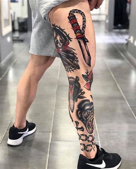 Leg Sleeve Tattoo Ideas For Men