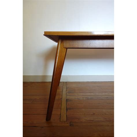 Oak Vintage Dining Table With Compass Legs S