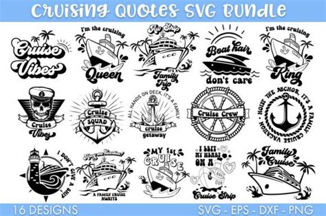 Cruise Cruising Svg Bundle Png Cut File Graphic By Freelingdesignhouse