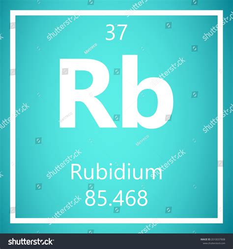 Rubidium Rb Periodic Table Elements Atomic Stock Vector Royalty Free 2010037808 Shutterstock