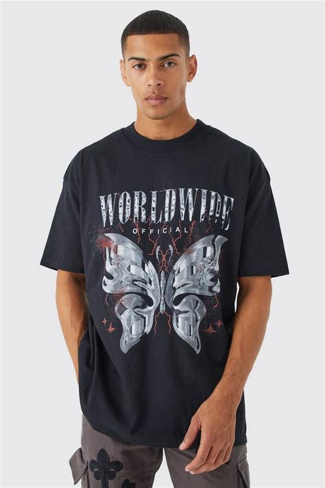 Oversized Worldwide Graphic T Shirt Boohoo Usa