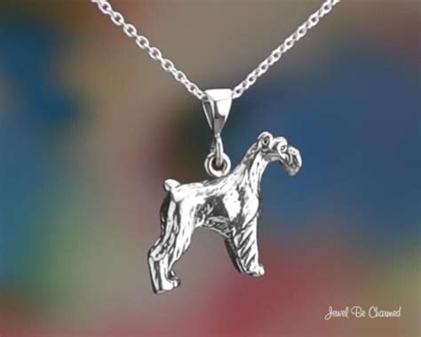 Sterling Silver Schnauzer Dog Pendant Or Necklace In 16 24 Length