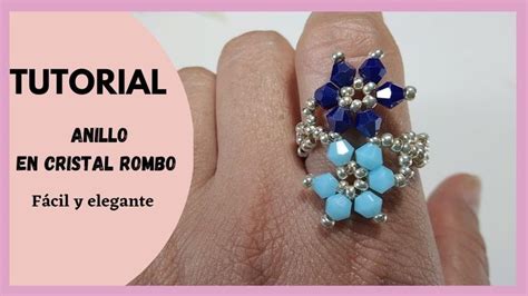 Tutorial Como Hacer Anillo Con Cristal Rombo Y Mostacillas En