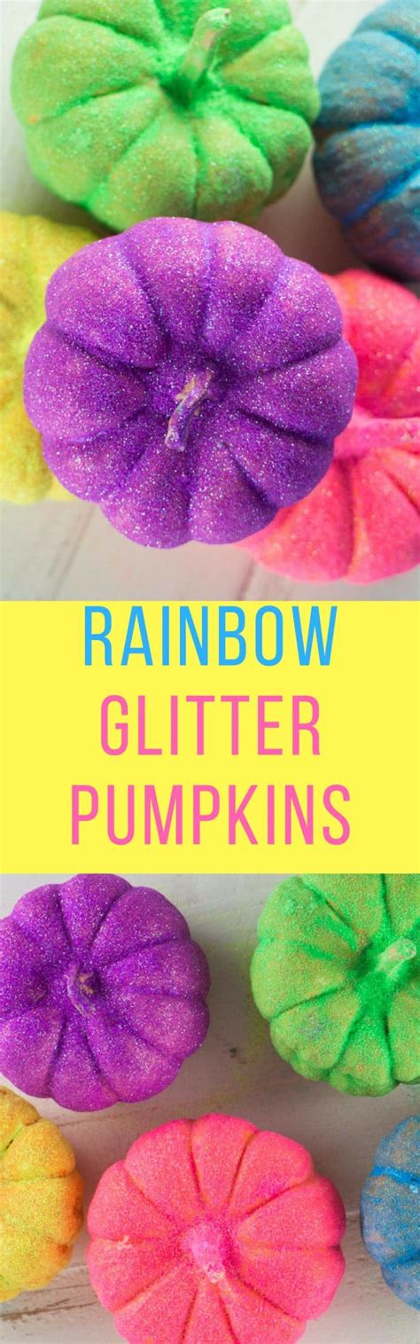 Rainbow Glitter Pumpkins Quick Halloween Craft For Preschoolers