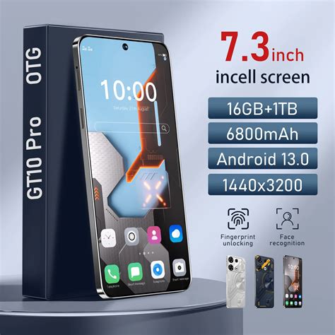 Smartphone GT10 Pro D Bloqu T L Phone Portable D Origine 5G 2024 Pouces