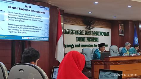 Rapat Tinjauan Manajemen Rtm Evaluasi Hasil Audit Mutu Internal Ami