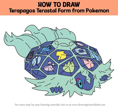 How To Draw Terapagos Terastal Form From Pokemon Pokemon Step By Step