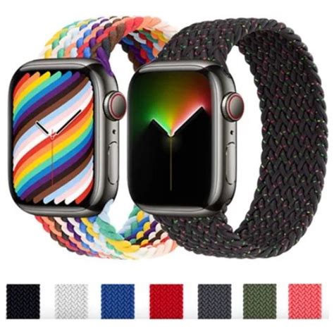 Nova Pulseira Nylon Trancado Elastica Loop Para Smartwatch Apple Watch