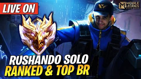 GLORIA E TOP BR CLINT HOJE RUSHANDO SOLO DIA 18 MOBILE LEGENDS