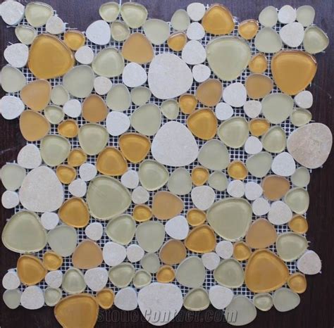 Glass Mixed Stone Mosaics Wall Tiles From China