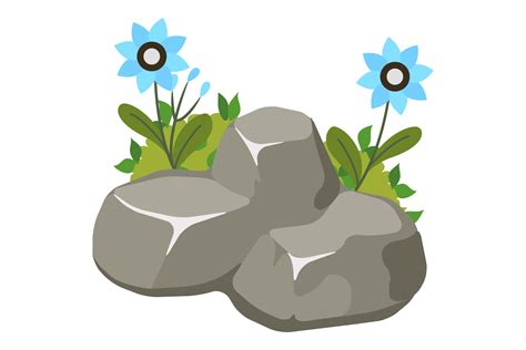 Flower Stone Vector 604 Graphic By Raysaozora · Creative Fabrica