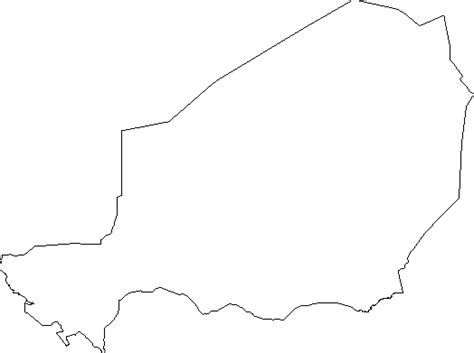 Blank Outline Map of Niger