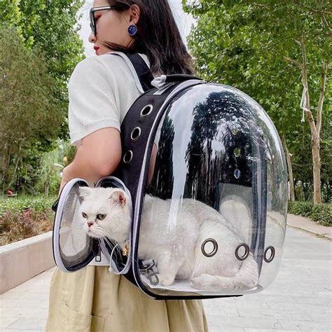 Tas Ransel Kucing Anjing Transparant Astronot Peliharaan Capsule Pet