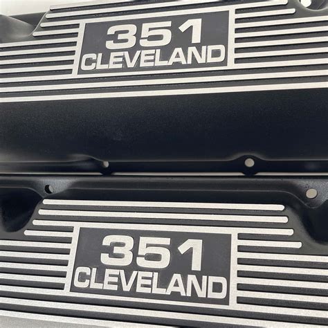 Ford 351 Cleveland Valve Covers Style 2 Black Ansen Usa