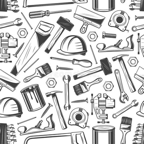 Building Tools Seamless Pattern Stock Illustrations 1 157 Building