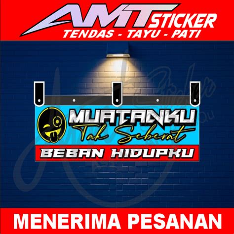 Karpet Stiker Stiker Decal Karpet Nyala Sticker Tulisan Muatanku