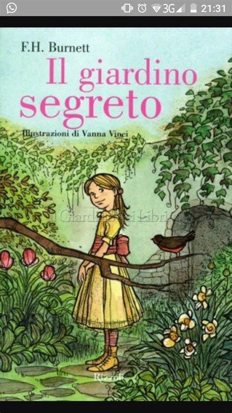 The Book Cover For I Giardio Segreto With An Image Of A Girl